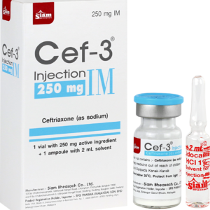 Cef-3 IM injection 250mg 1 vial  Ceftriaxone