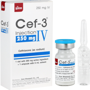 Cef-3 IV injection 250mg 1 vial  Ceftriaxone