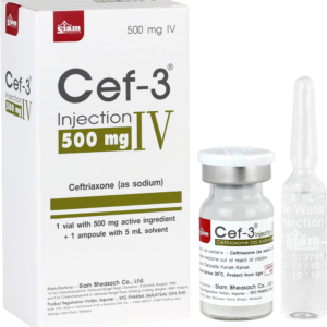 Cef-3 IV injection 500mg 1 vial  Ceftriaxone