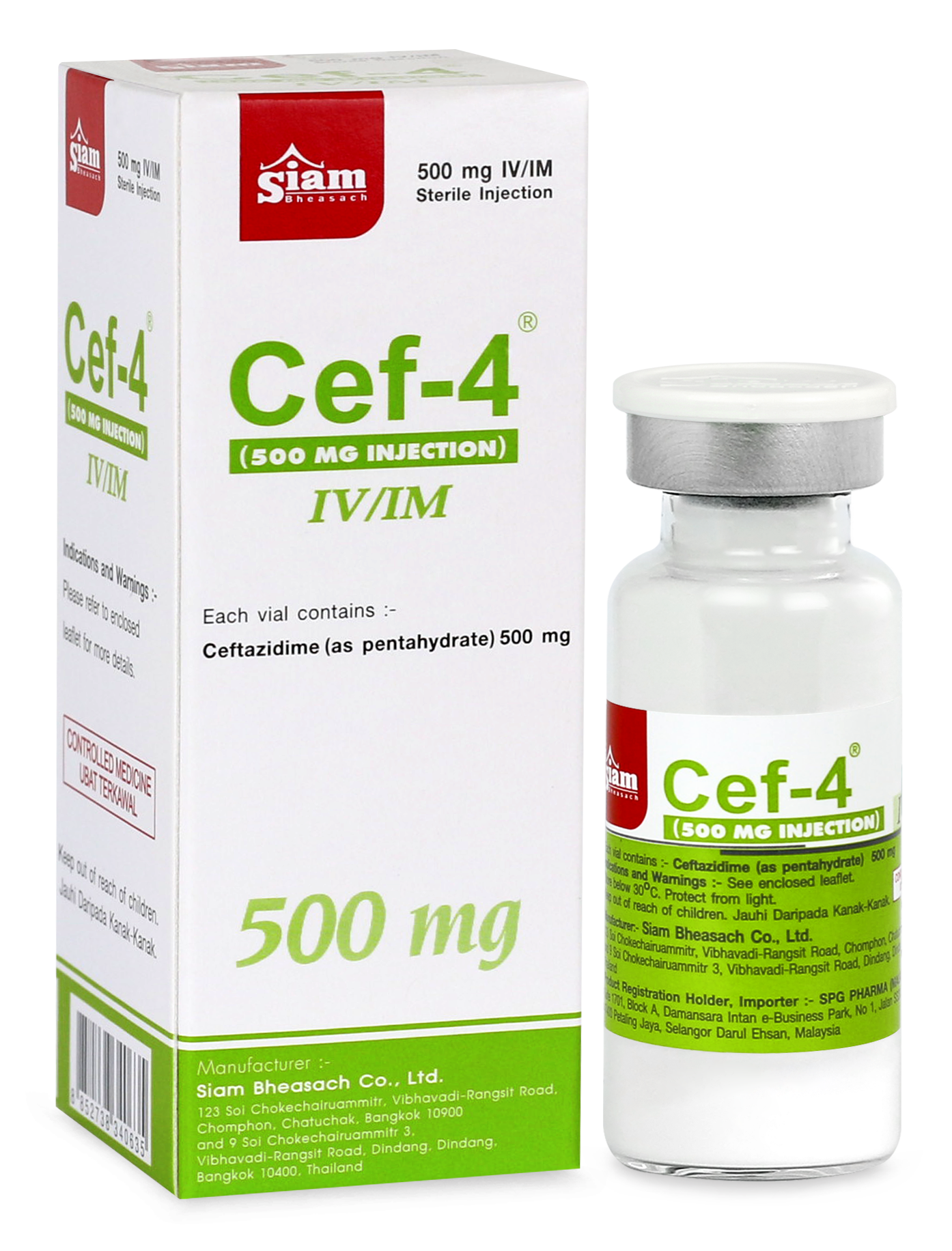 Cef-4 500mg Injection Ceftriaxone