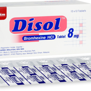 Disol tablet 8mg 100's  Bromhexine