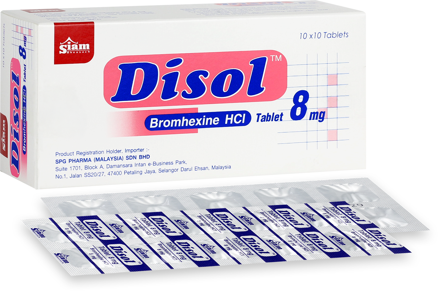 Disol tablet 8mg 100’s Bromhexine