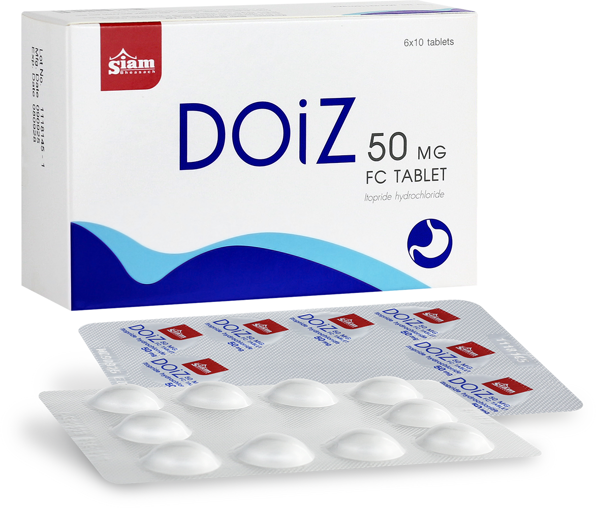 Doiz 50 mg fc tablet Itopride hydrochloride