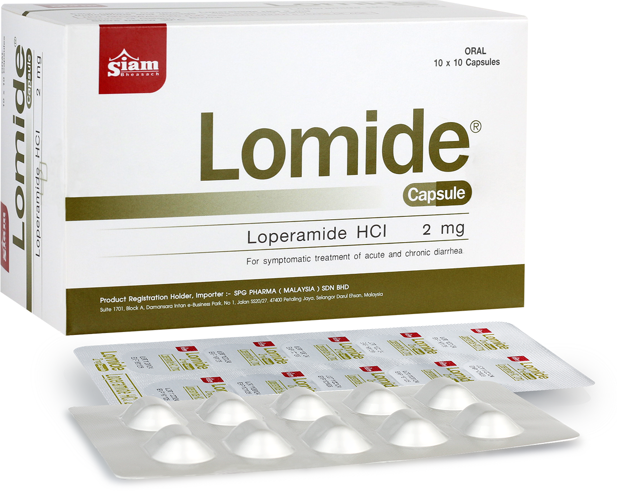 Lomide capsule 2mg 100’s Loperamide