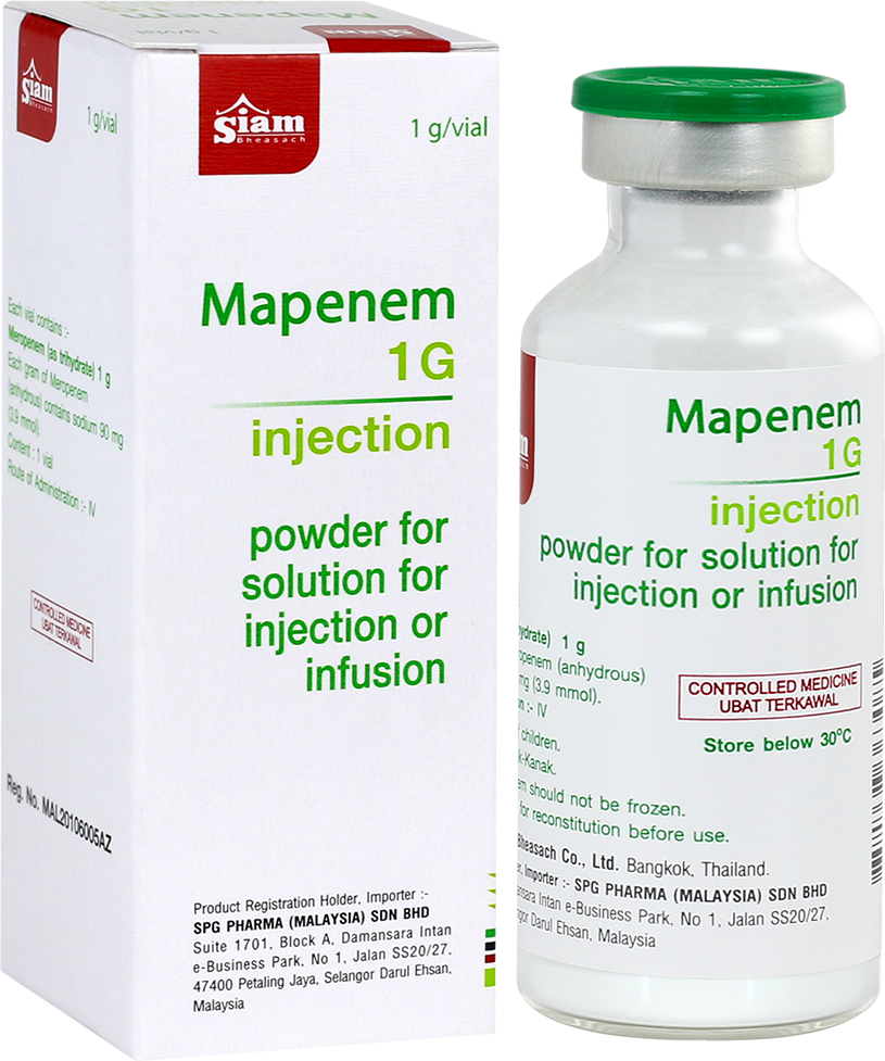Mapenem injection 1g 1 vial Meropenem