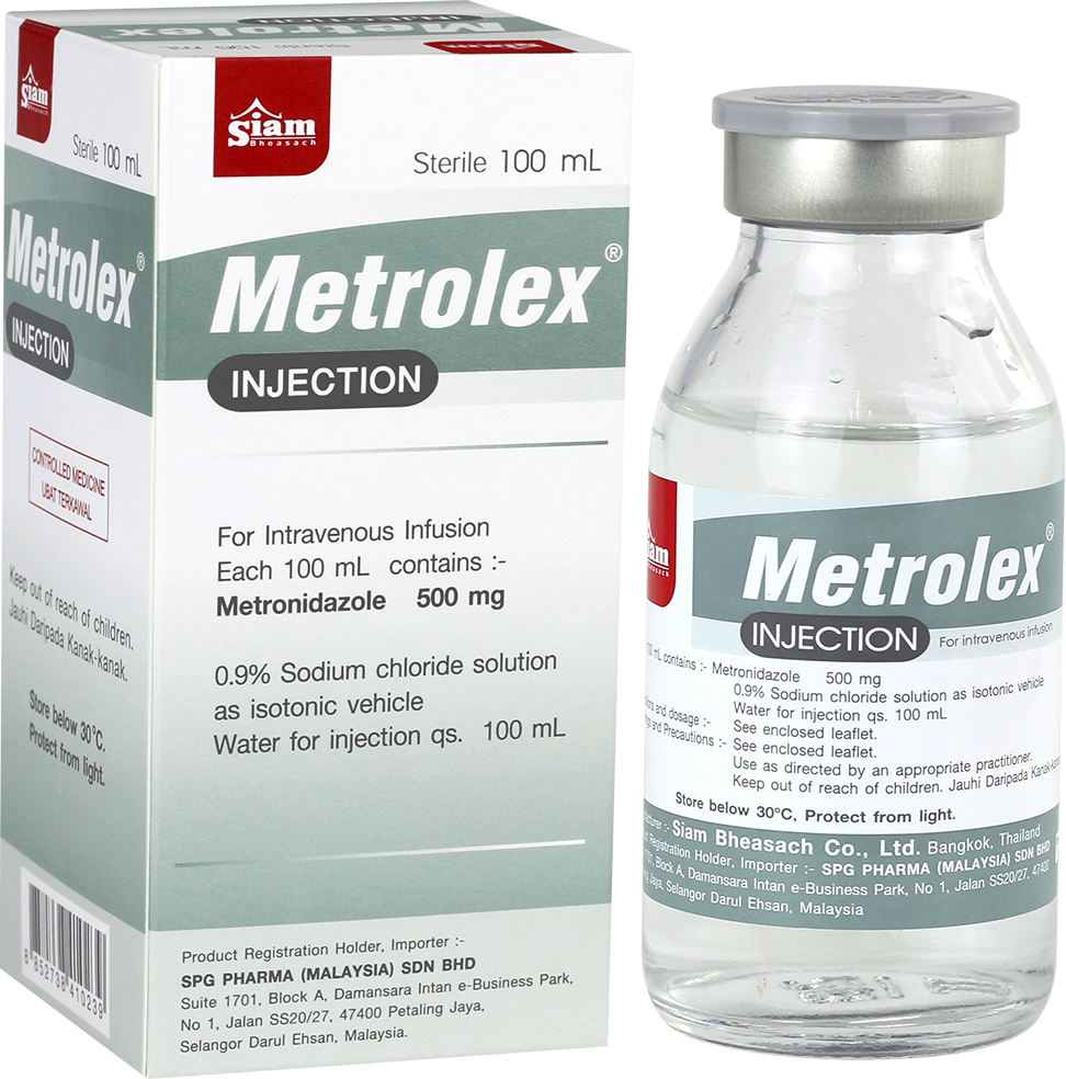 Metrolex injection 500mg/100ml Metronidazole