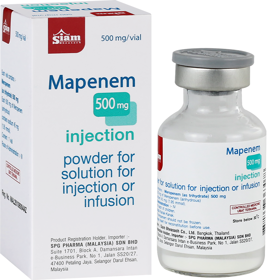 Mapenem injection 500mg 1 vial Meropenem