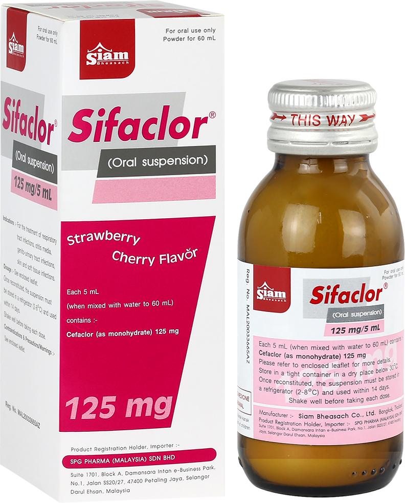 Sifaclor (oral sus) 125mg/5ml 60ml Cefaclor